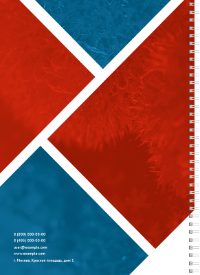 Блокноты-книжки A4 - Красные и синие прямоугольники Задняя обложка